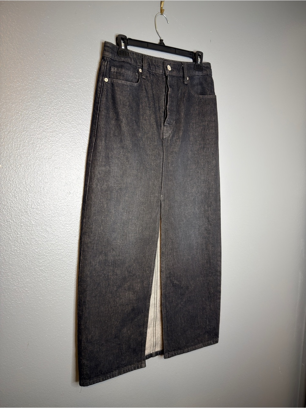Banana Republic Black Wash Jean Denim Skirt size 4